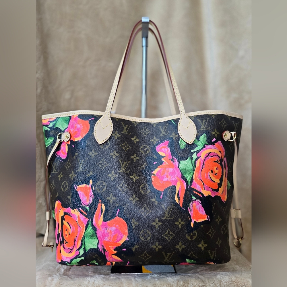 Louis Vuitton Pre-Owned Neverful MM Stephen Sprouse Rose Bag (2008)